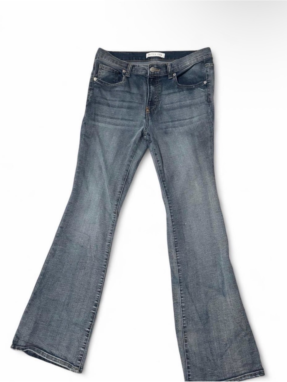 Petite Bootcut Jeans in Faded Denim Blue by Petite F0x